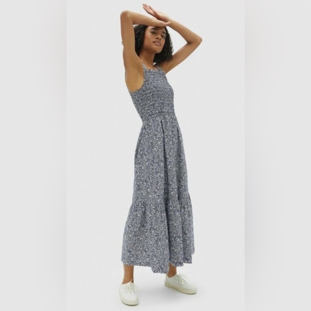 Everlane Smock Dress Navy Floral